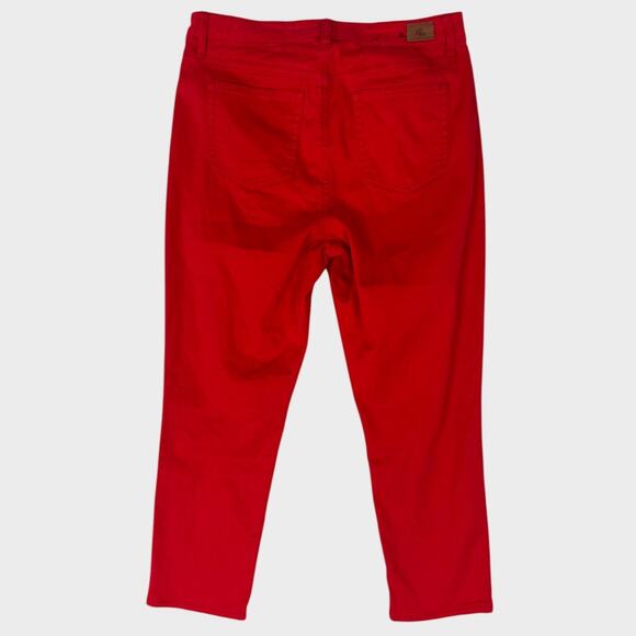 Lauren Ralph Lauren Womens Size 10 Red Capri Premier Super Crop Curvy Pants - Picture 6 of 9